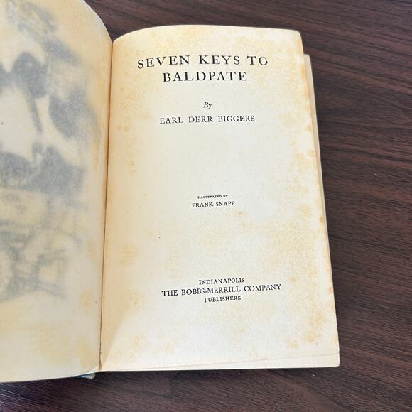 7 Keys to Baldpate by Earl Derr Biggers 1913 FIRST EDITION Skeleton Key Cover - Picture 13 of 16